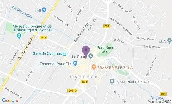 Localisation Oyonnax Anatole France Bp - 01100