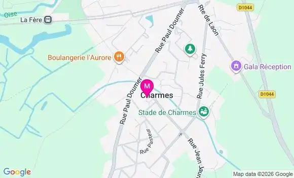 Localisation Charmes - 02800