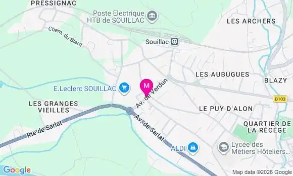 Localisation E.leclerc - 46200
