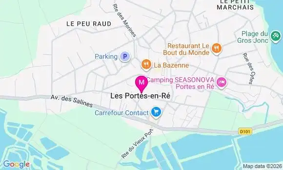 Localisation Les Portes en Re - 17880