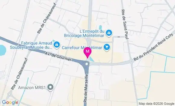 Localisation Carrefour Hyper - 26200