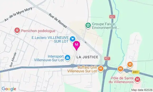 Localisation E.leclerc - 47300
