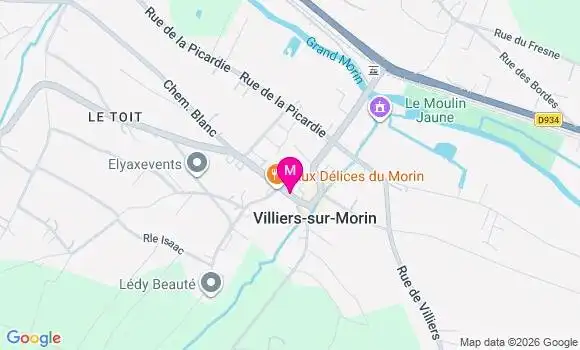 Localisation Villiers sur Morin - 77580