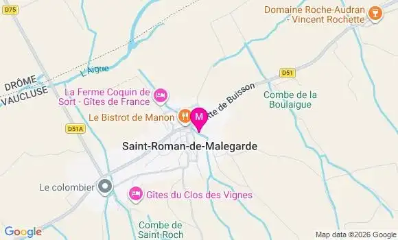 Localisation Saint Roman de Malegarde - 84290