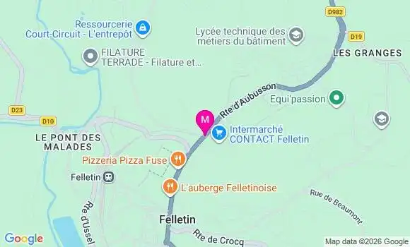 Localisation Intermarche Contact - 23500