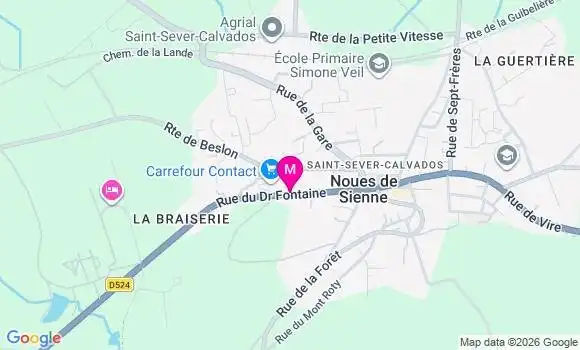 Localisation Carrefour Contact - 14380