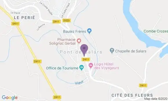 Localisation Pont de Salars - 12290