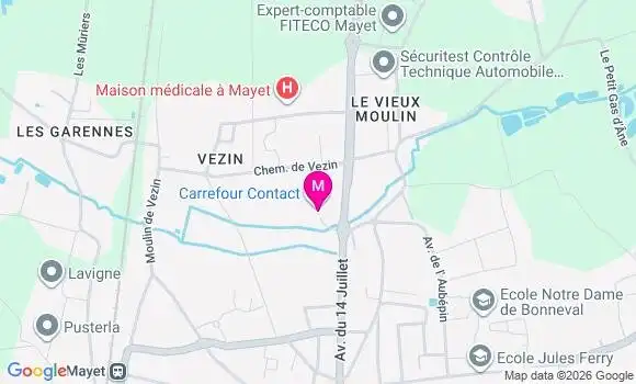 Localisation Carrefour Contact - 72360