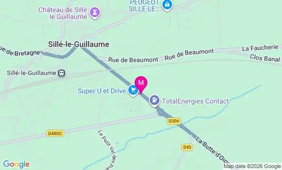 Localisation Super U - 72140