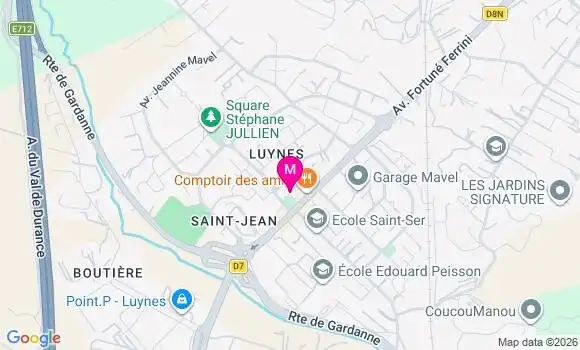 Localisation Aix en Provence Luynes - 13080