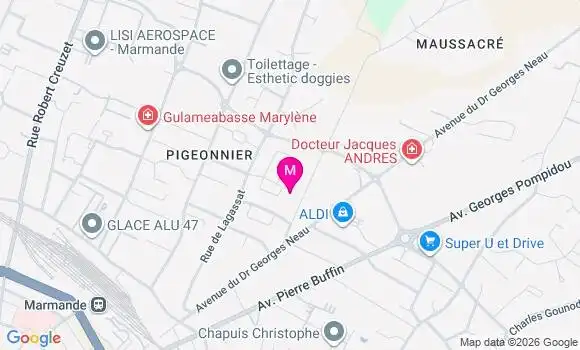 Localisation Carrefour Market - 47200