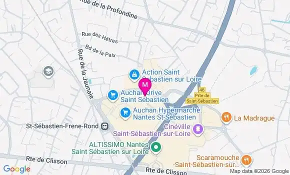 Localisation Auchan - 44230