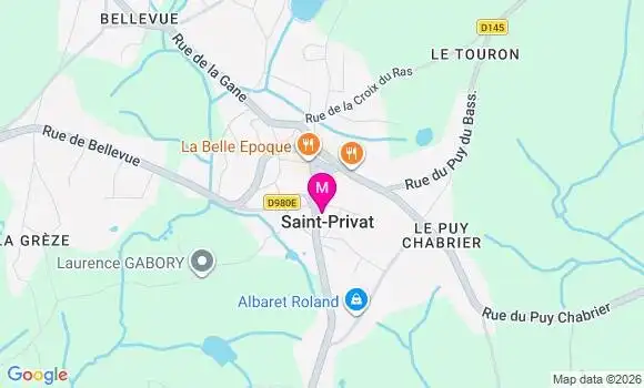 Localisation Saint Privat - 19220
