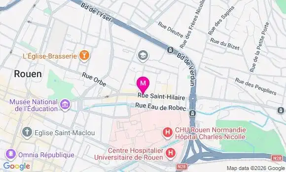 Localisation Carrefour City Hilaire - 76000