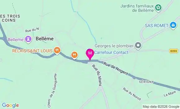 Localisation Carrefour Contact - 61130
