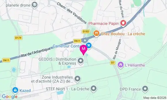Localisation Carrefour Contact - 79260