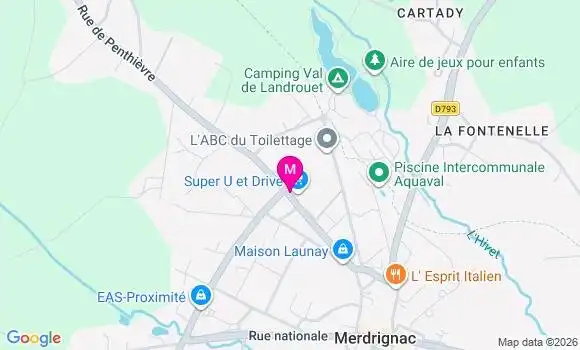 Localisation Super U - 22230