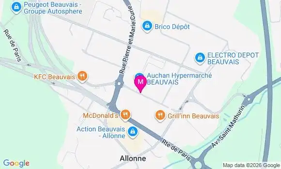 Localisation Auchan - 60000