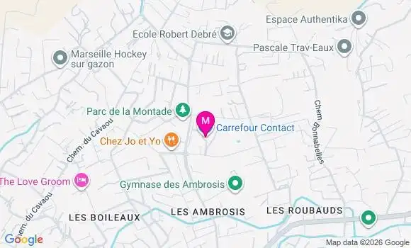 Localisation Carrefour Contact - 13380