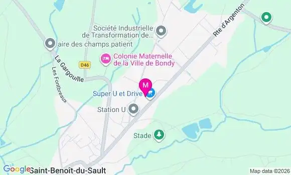 Localisation Super U - 36170