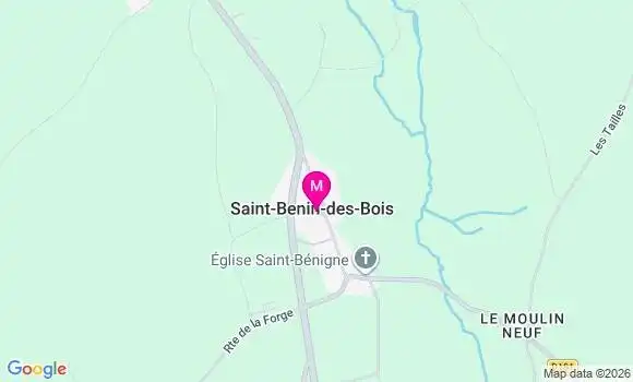 Localisation Saint Benin des Bois - 58330