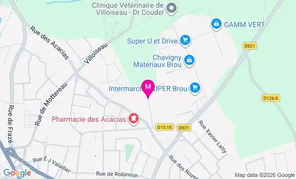 Localisation Super U - 28160