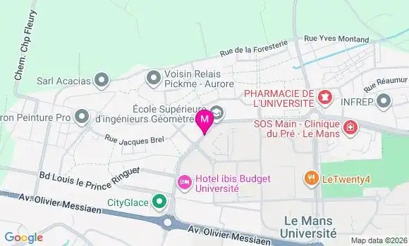 Localisation Carrefour Market - 72000