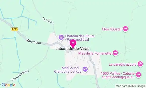 Localisation Labastide de Virac - 07150