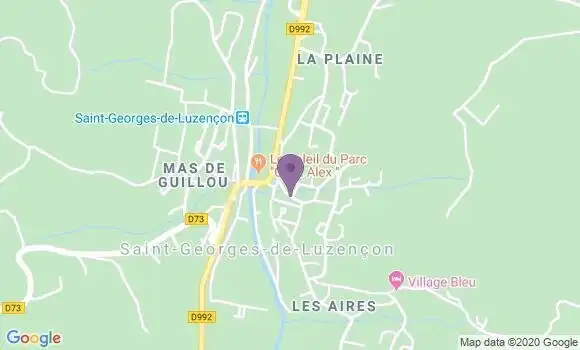 Localisation Saint Georges de Luzencon Bp - 12100