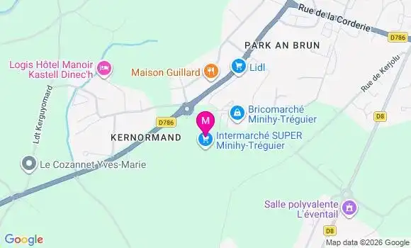 Localisation Intermarche Super - 22220