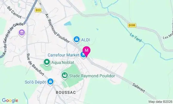 Localisation Carrefour Market - 87400