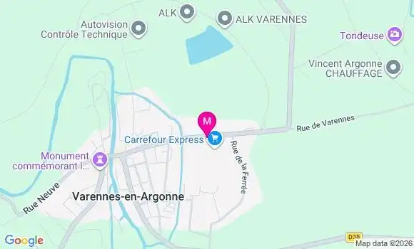 Localisation Carrefour Express - 55270