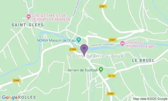 Localisation Saint Jean du Bruel - 12230