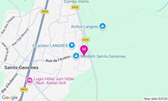 Localisation E.leclerc - 52200