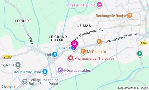 Localisation Super U - 26260