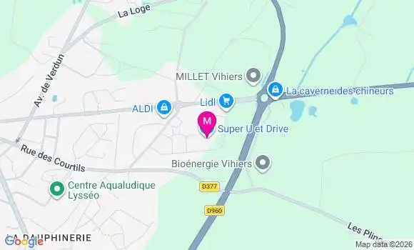 Localisation Super U - 49310