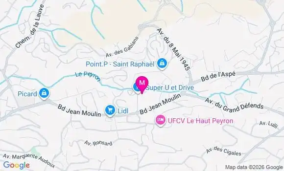 Localisation Super U - 83700