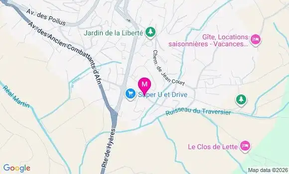 Localisation Super U - 83390