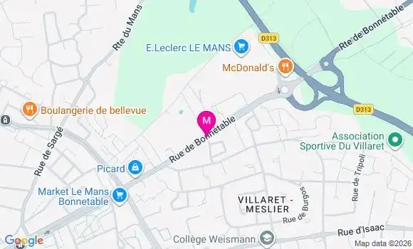 Localisation E.leclerc - 72000