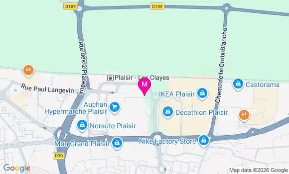 Localisation Hyper Auchan - 78370