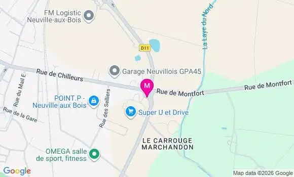 Localisation Super U - 45170