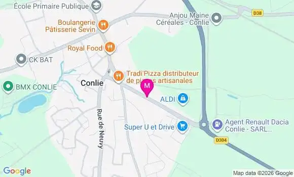 Localisation Super U - 72240