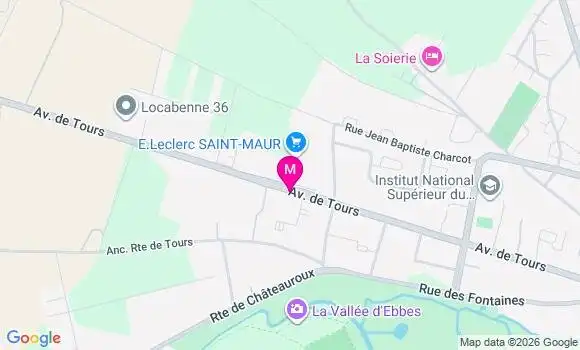 Localisation E.leclerc - 36250