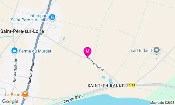 Localisation Super U - 45600