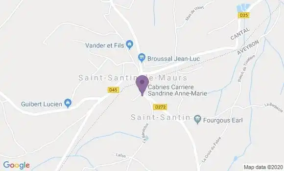 Localisation Saint Santin Ap - 12300