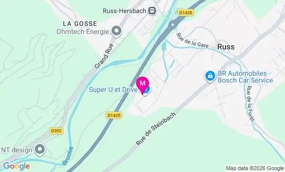 Localisation Super U - 67130