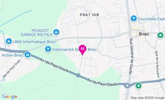 Localisation Intermarche Super - 29510