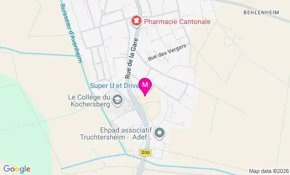 Localisation Super U - 67370