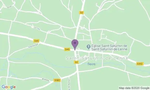 Localisation Saint Saturnin de Lenne Ap - 12560
