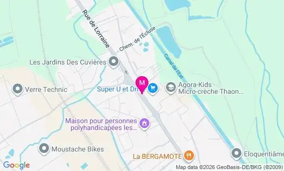 Localisation Super U - 88150